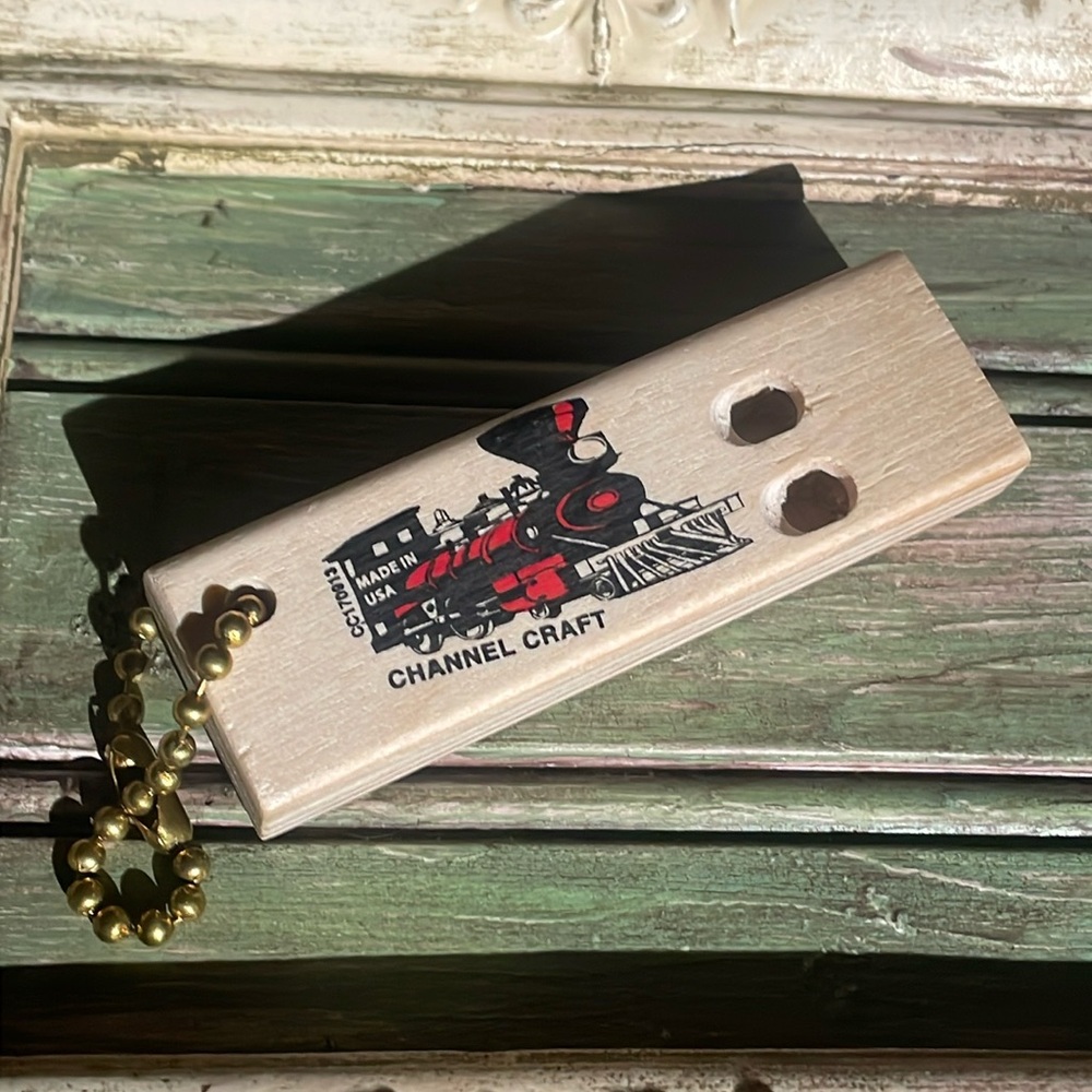 Wooden train whistle